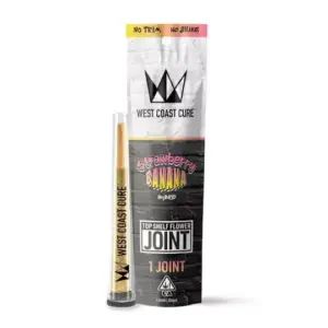 West Coast Cure Strawberry Banana OG - Top Shelf CUREjoint 1g