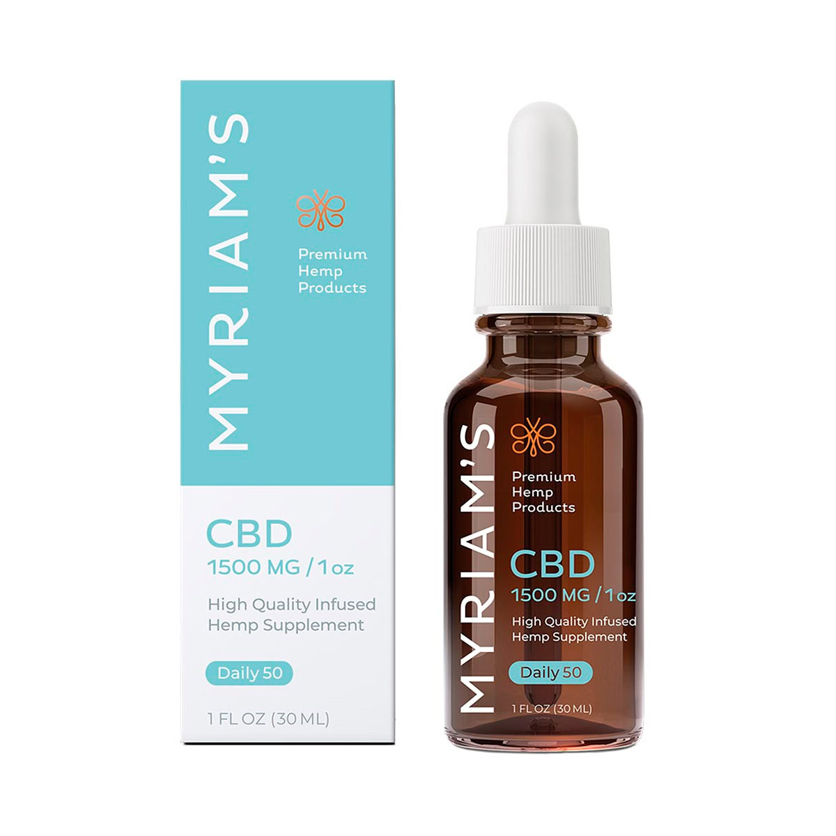 Myriam’s Hope Hemp, CBD Oil Daily 50, Full Spectrum, Olive, 1fl oz, 1500mg CBD